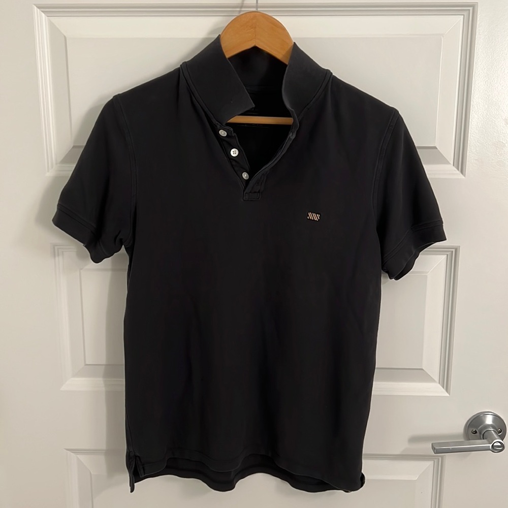 Billy Reid Pique Polo Black